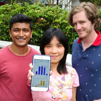 UQ IMB researchers Prashanth Jutty Rajan, Kathleen Yin and Alan Robertson